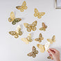 Yellow Gold Butterfly 3D Wall Stickers Set Of 12 - Wall stickers for wall decoration & wall design | Room decor items