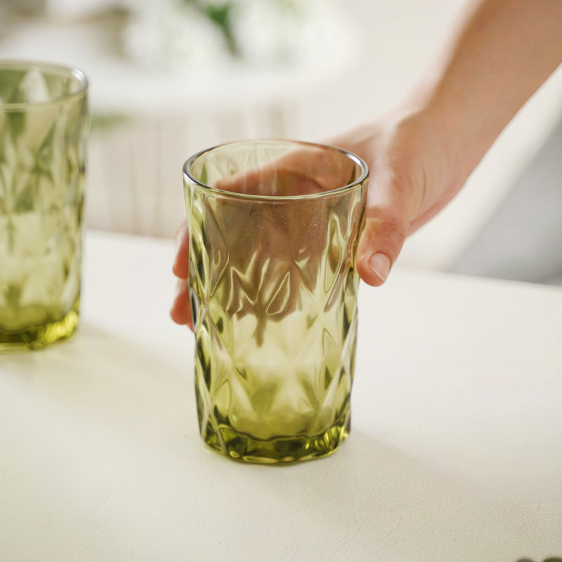 Green Water Tumbler Set of 4