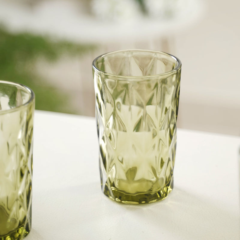 Green Water Tumbler Set of 4