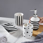 Zebra Stripes Ceramic Bath Set