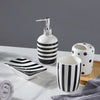 Zebra Stripes Ceramic Bath Set