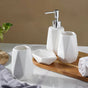 Geometric White Bath Set