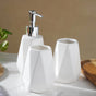 Geometric White Bath Set