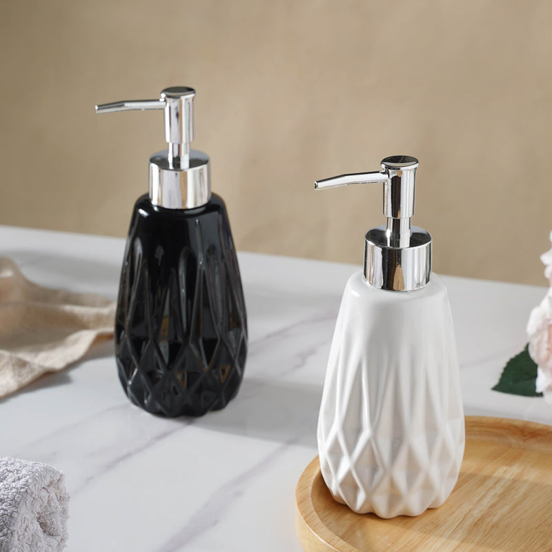Ceramic Hand Soap Dispenser Bottle With a Pump