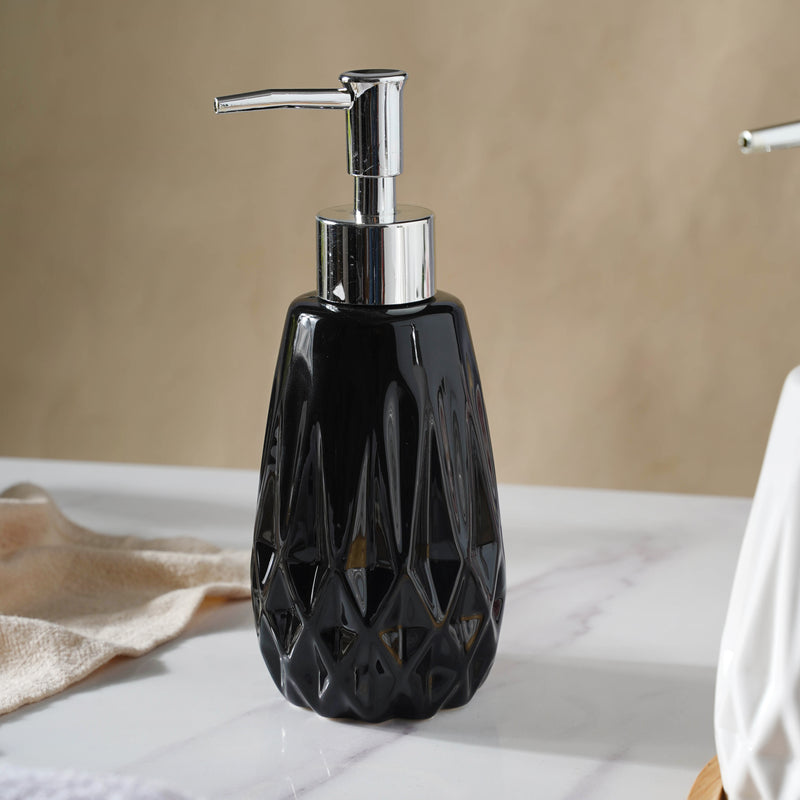 Ceramic Hand Soap Dispenser Bottle With a Pump