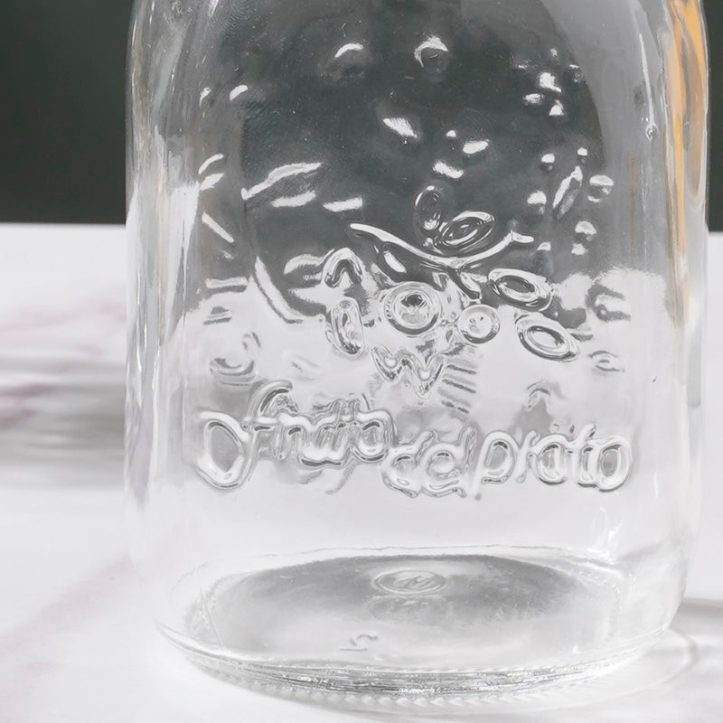 Storage Glass Jar With Gold Lid Set Of 6 450ml - Jar