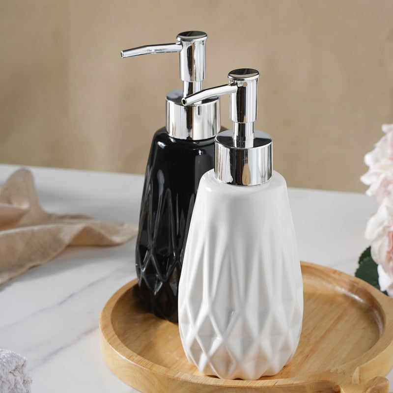 Ceramic Hand Soap Dispenser Bottle With a Pump