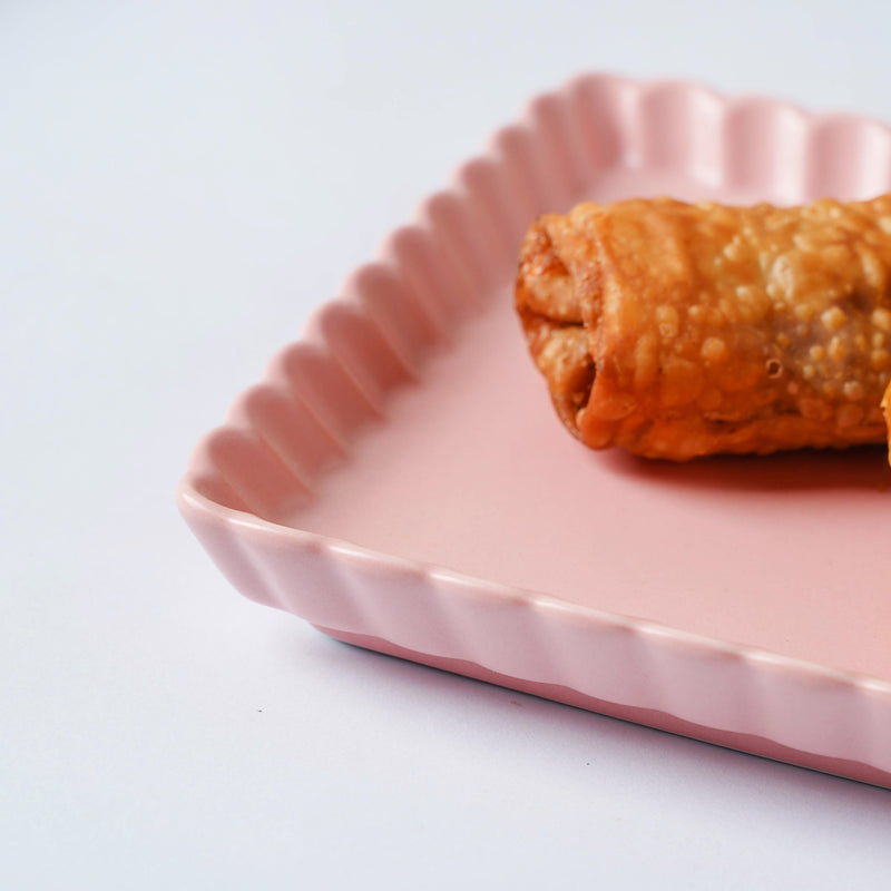 Very Berry Square Snack Dish 6 Inch - Serving plate, snack plate, dessert plate | Plates for dining & home decor