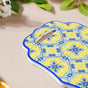 Fiesta Spanish Ceramic Platter Yellow Blue 8 Inch - Ceramic platter, serving platter, fruit platter | Plates for dining table & home decor