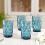 Diamond Design Glass Set of 4