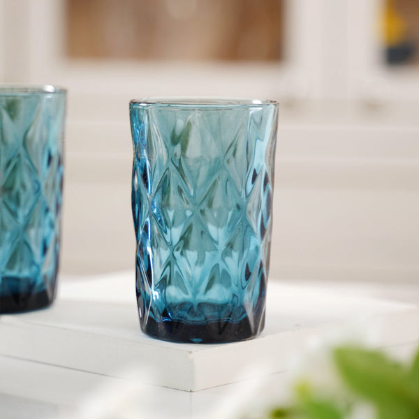 Diamond Design Glass Set of 4