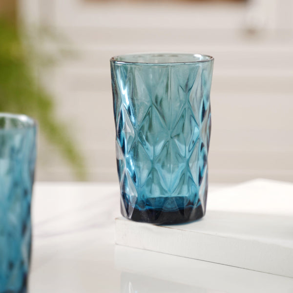 Diamond Design Glass Set of 4