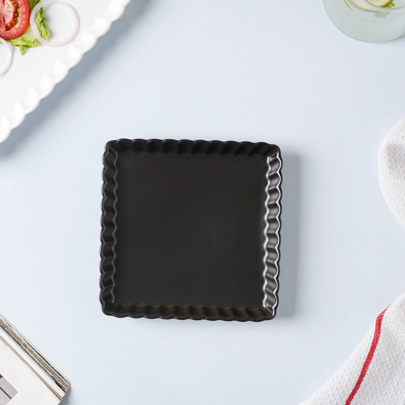 Black Berry Square Snack Dish 6 Inch - Serving plate, small plate, snacks plates | Plates for dining table & home decor