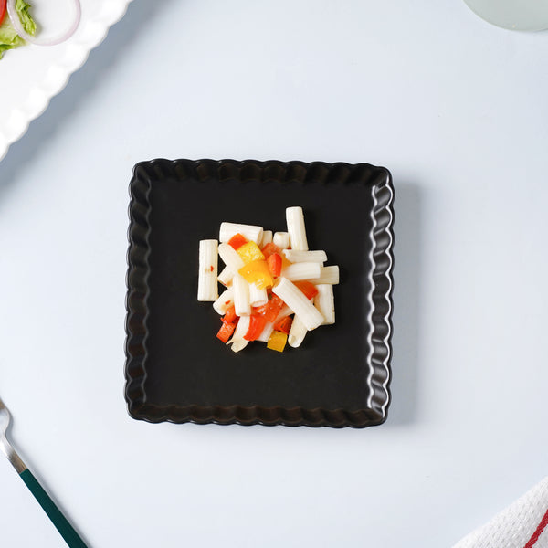 Black Berry Square Snack Dish 6 Inch - Serving plate, small plate, snacks plates | Plates for dining table & home decor