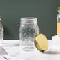 Storage Glass Jar With Gold Lid Set Of 6 450ml - Jar