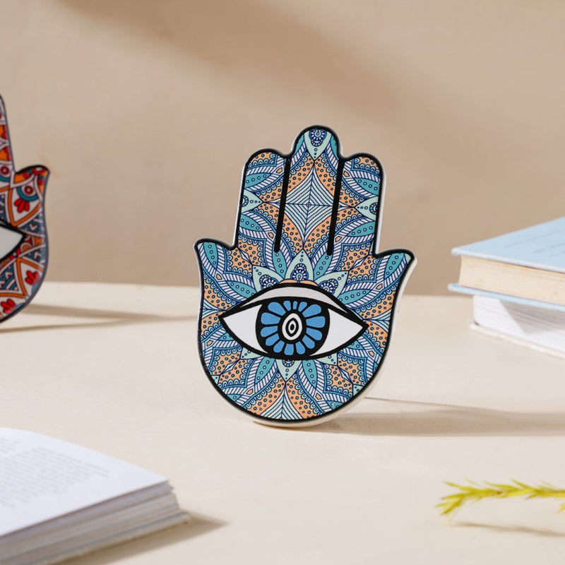 Cerulean Hand Decor With Stand - Showpiece | Home decor item | Room decoration item