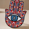 Red Healing Hamsa Hand Decor With Stand - Showpiece | Home decor item | Room decoration item