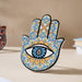Green Hamsa Hand Decor With Stand Blue - Showpiece | Home decor item | Room decoration item