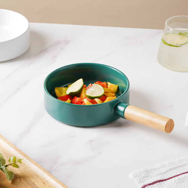 Teal Tantrum Baking Pan With Handle - Serving bowls, noodle bowl, snack bowl, popcorn bowls | Bowls for dining & home decor