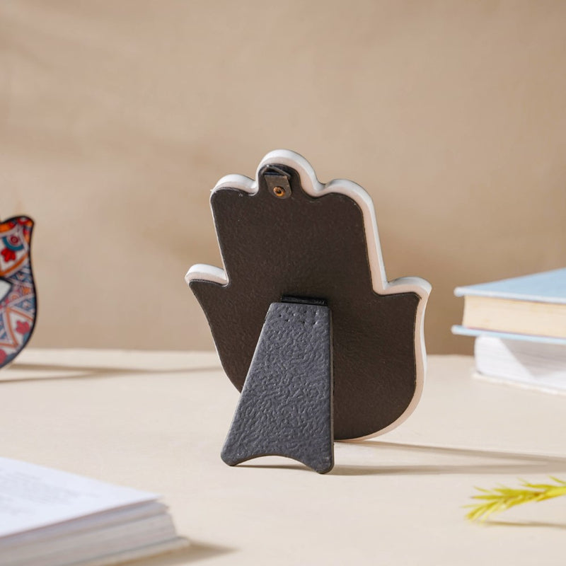 Green Hamsa Hand Decor With Stand Blue - Showpiece | Home decor item | Room decoration item