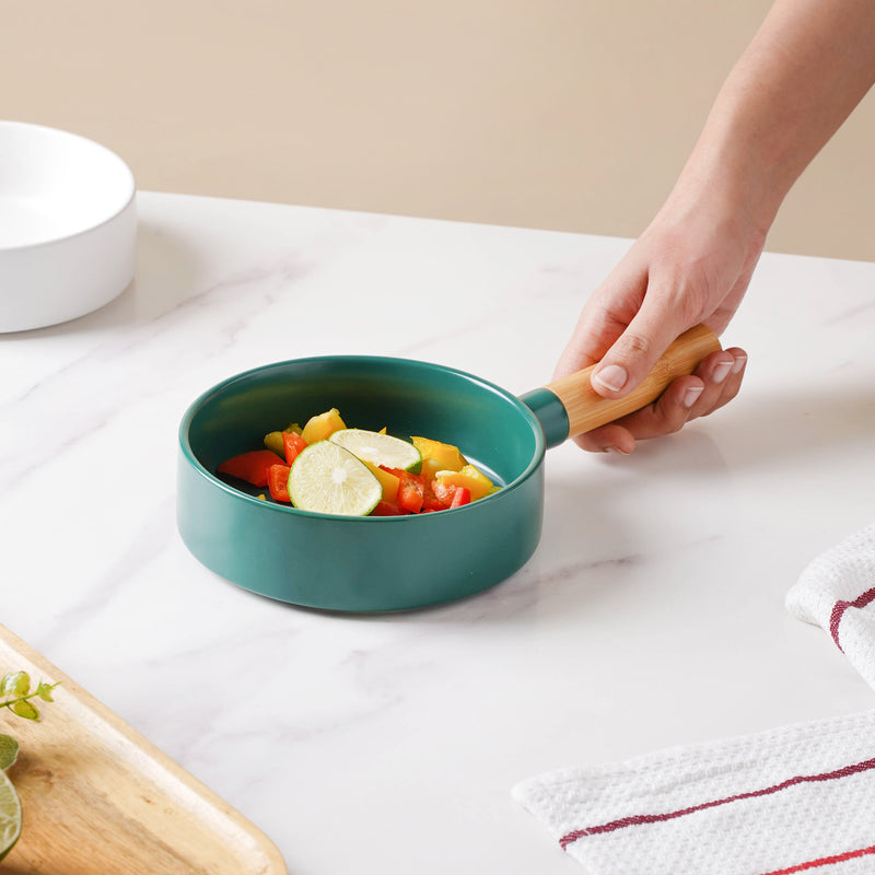 Teal Tantrum Baking Pan With Handle - Serving bowls, noodle bowl, snack bowl, popcorn bowls | Bowls for dining & home decor