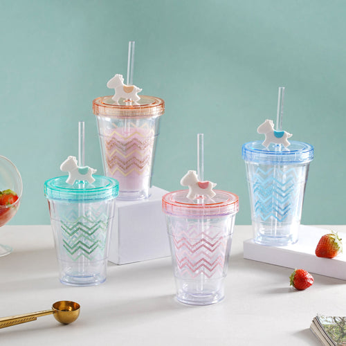 Patterned Cup and Straw- Sippers, water bottle, sipping bottle | Water Bottle for Travelling & Gym