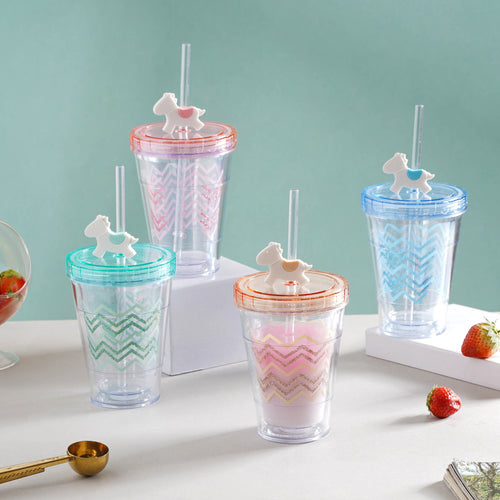 Patterned Cup and Straw- Sippers, water bottle, sipping bottle | Water Bottle for Travelling & Gym