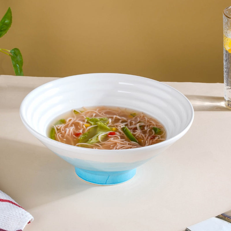 Ombre Blue Ramen Bowl 1.5 L - Soup bowl, ceramic bowl, ramen bowl, serving bowls, salad bowls, noodle bowl | Bowls for dining table & home decor