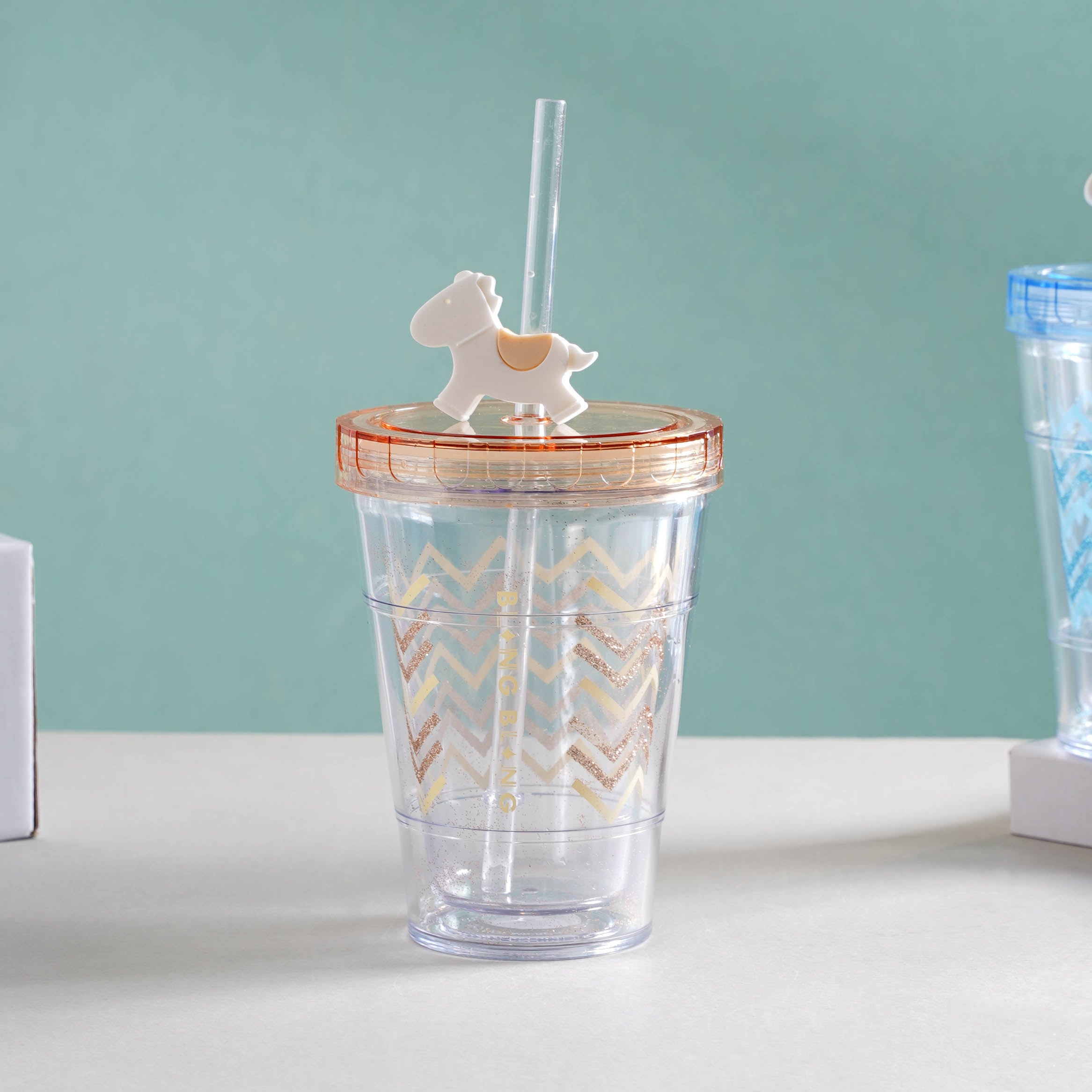 Patterned Cup and Straw Online - Premium Water Bottle | Nestasia