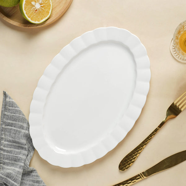 Fancy Serving Plate - Ceramic platter, serving platter, fruit platter | Plates for dining table & home decor