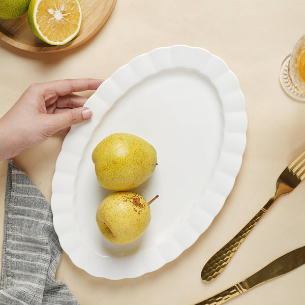 Fancy Serving Plate - Ceramic platter, serving platter, fruit platter | Plates for dining table & home decor