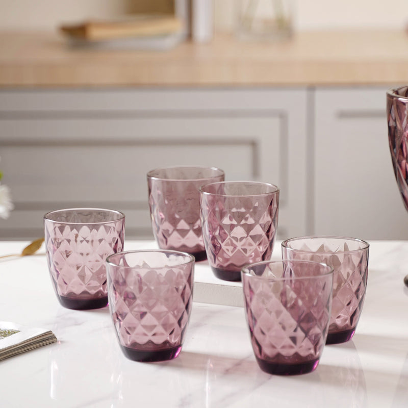 Crystal Glass Water Tumbler Set of 6