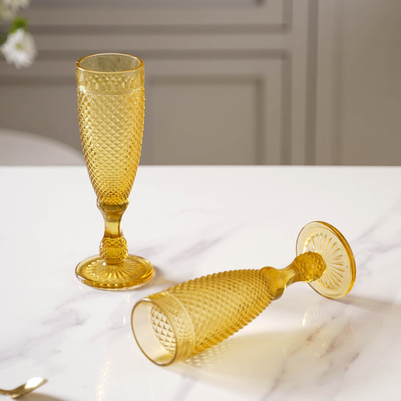 Textured Crystal Drinking Glass Set of 2