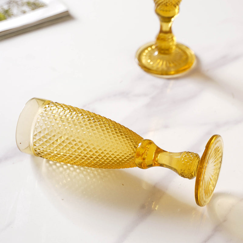 Textured Crystal Drinking Glass Set of 2