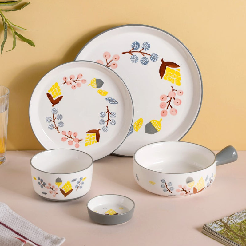 Bloom Grey 26 Piece Dinner Set For 6