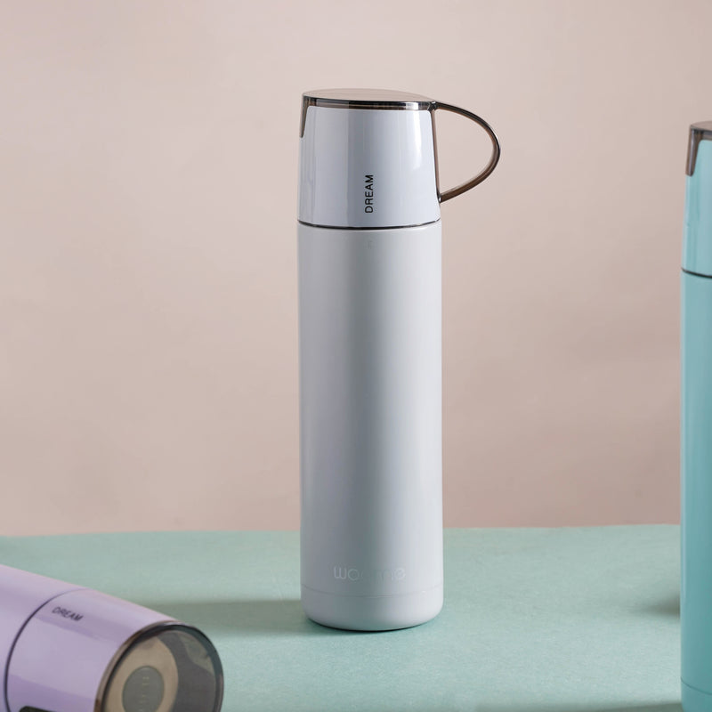 Thermos with Cup Lid - Water bottle, flask, drinking bottle | Flask for Travelling & Gym