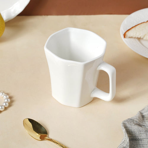 Ceramic White Coffee Mug- Mug for coffee, tea mug, cappuccino mug | Cups and Mugs for Coffee Table & Home Decor