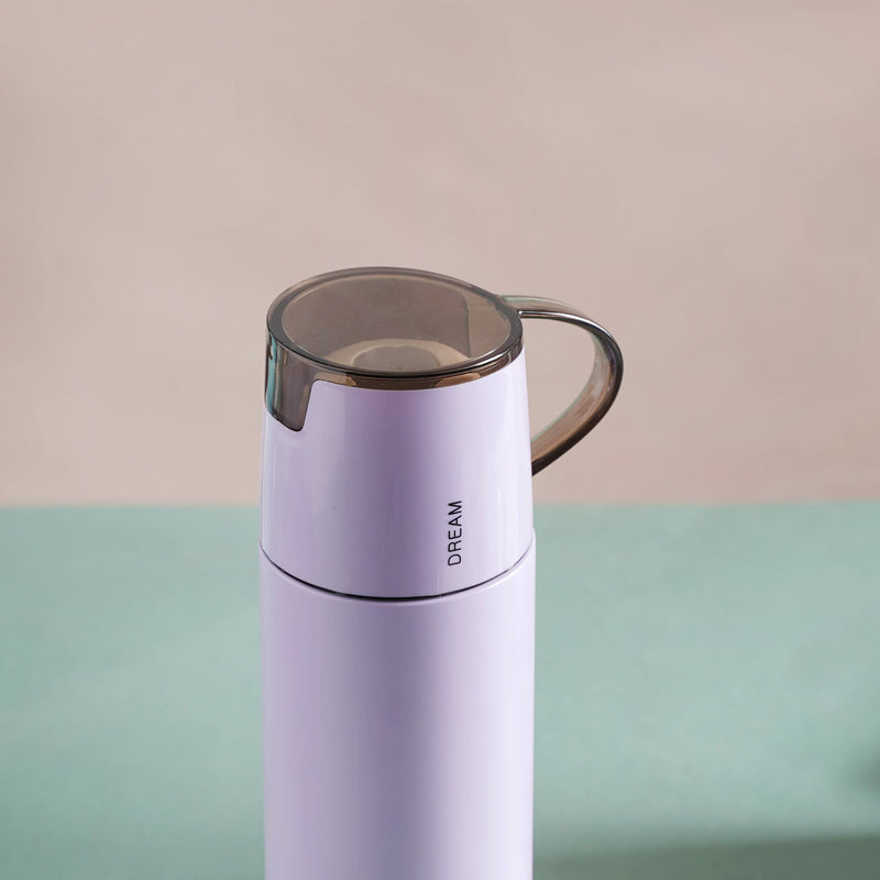 Thermos with Cup Lid - Water bottle, flask, drinking bottle | Flask for Travelling & Gym
