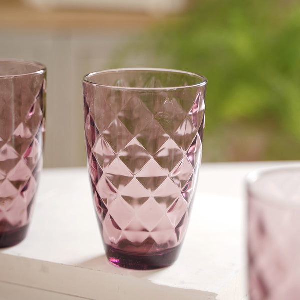 Glass Water Tumbler Set of 6