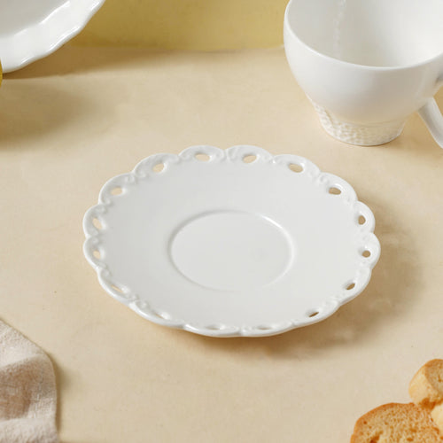 White Cup And Saucer Set- Tea cup, coffee cup, cup for tea | Cups and Mugs for Office Table & Home Decoration
