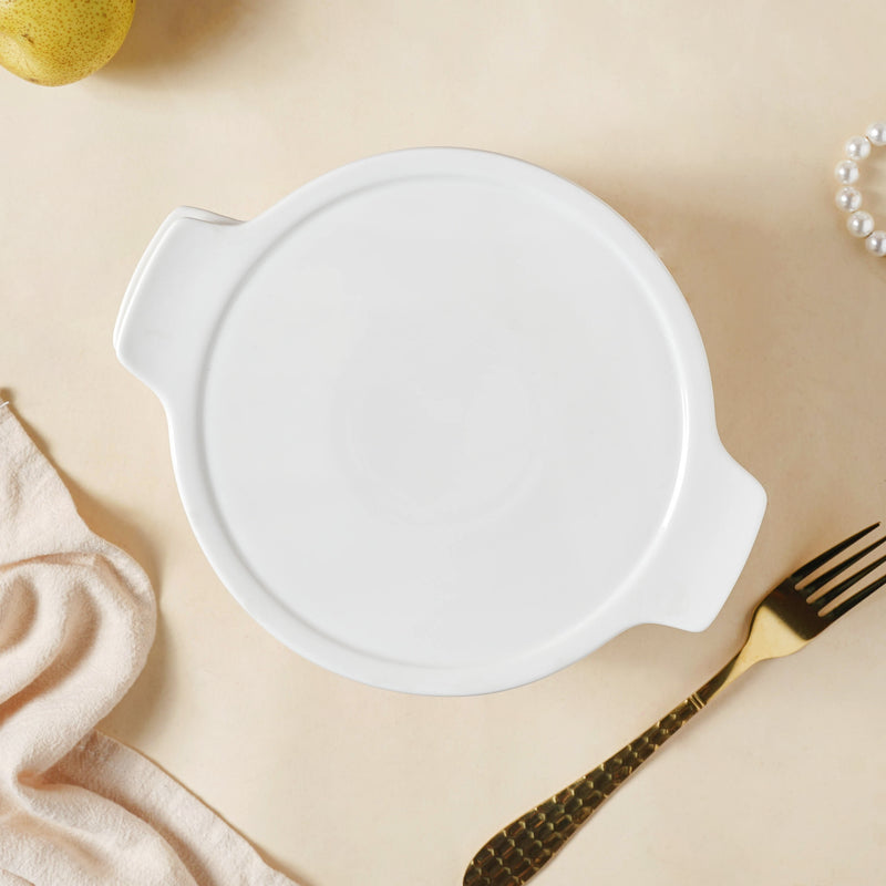 White Serving Pot - Bowl, ceramic bowl, serving bowls, noodle bowl, salad bowls, bowl for snacks, baking bowls, large serving bowl, bowl with handle | Bowls for dining table & home decor