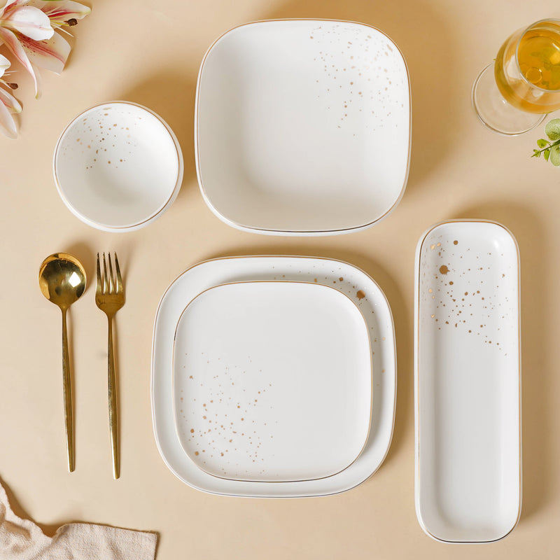 CARA White 21 Piece Dinner Set For 6
