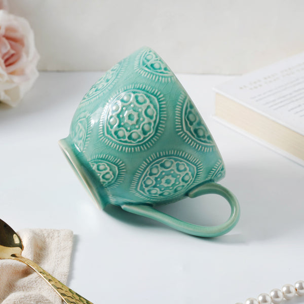 Green Coffee Cup- Mug for coffee, tea mug, cappuccino mug | Cups and Mugs for Coffee Table & Home Decor