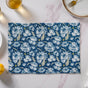 Floral Dining Cotton Printed Table Mat Blue Set Of 2