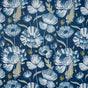 Floral Dining Cotton Printed Table Mat Blue Set Of 2