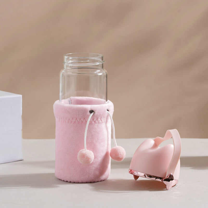 Cat Ear Water Bottle - Water bottle, glass bottle, cute water bottle | Bottle for Travelling