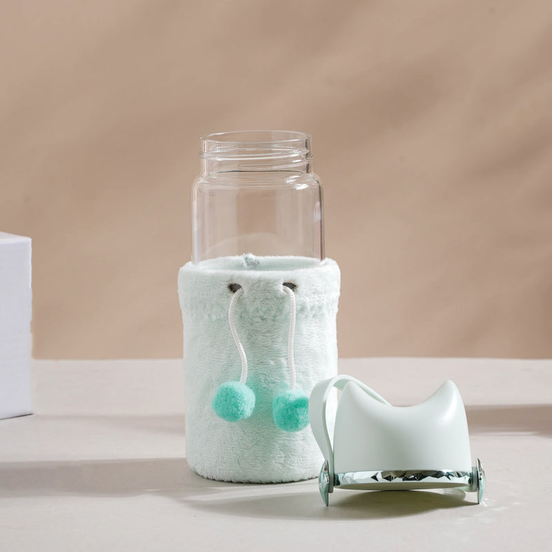 Cat Ear Water Bottle - Water bottle, glass bottle, cute water bottle | Bottle for Travelling