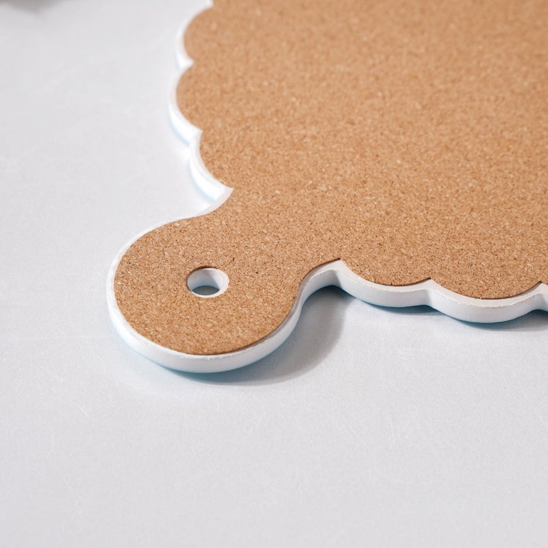 Round Mandala Platter With Handle Blue Yellow 8.5 Inch - Ceramic platter, serving platter, fruit platter | Plates for dining table & home decor