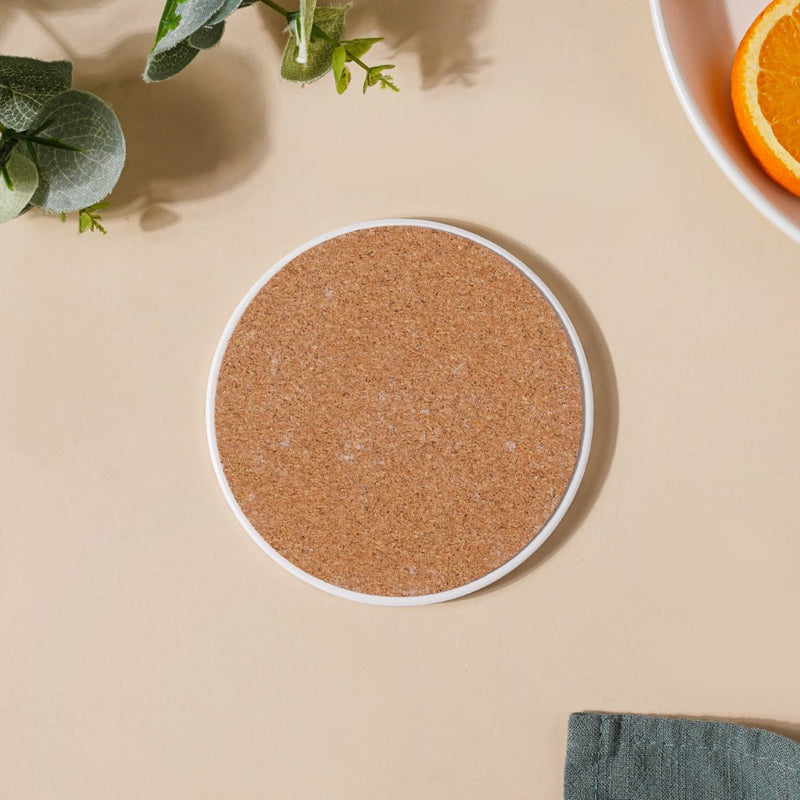 Moroccan Black And White Ceramic Coaster Set Of 4