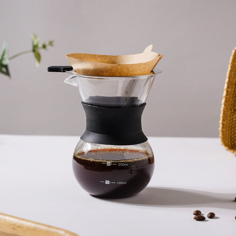 Manual Drip Coffee Maker With Filter Small- Coffee filter, coffee pot, coffee strainer | Coffee Pot and Filter for Dining table & Home decor